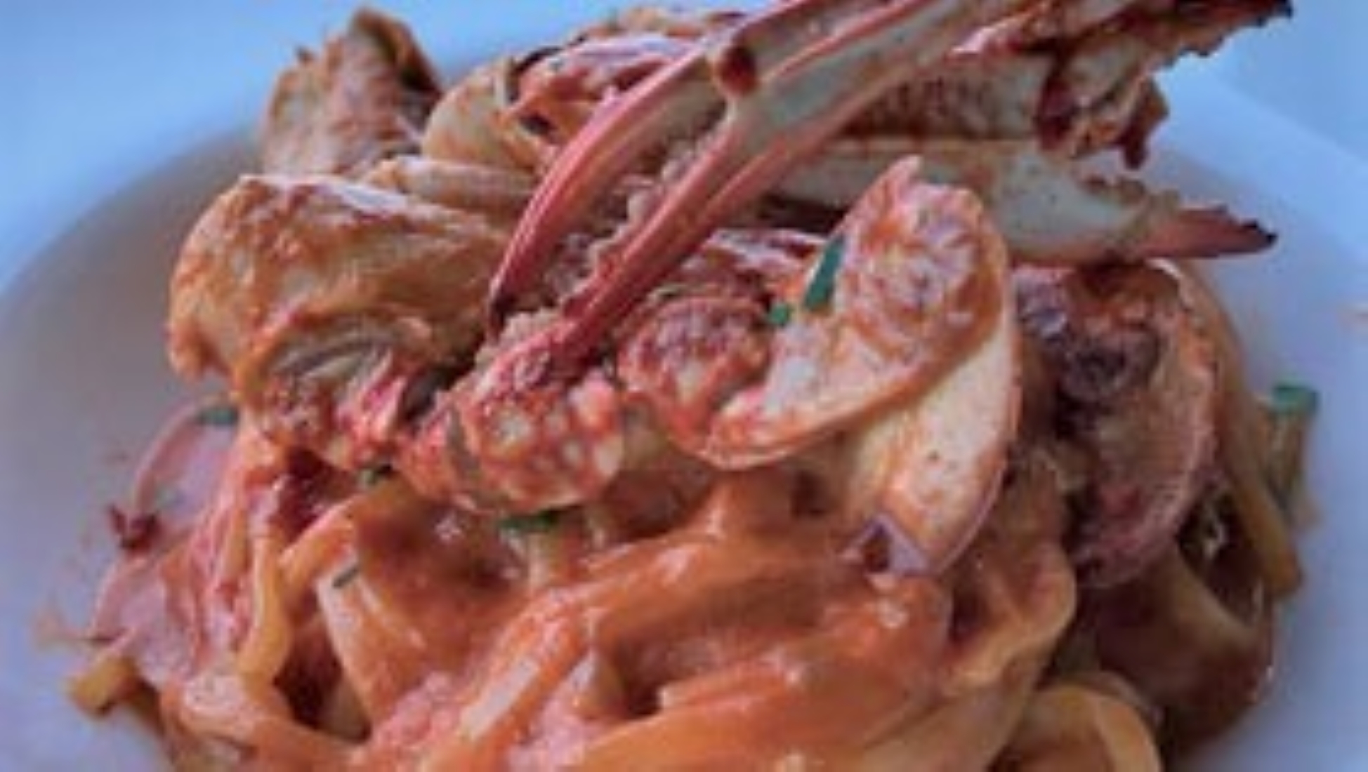渡り蟹のトマトクリームソース タリオリーニ